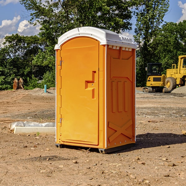 how often are the portable restrooms cleaned and serviced during a rental period in Weinert